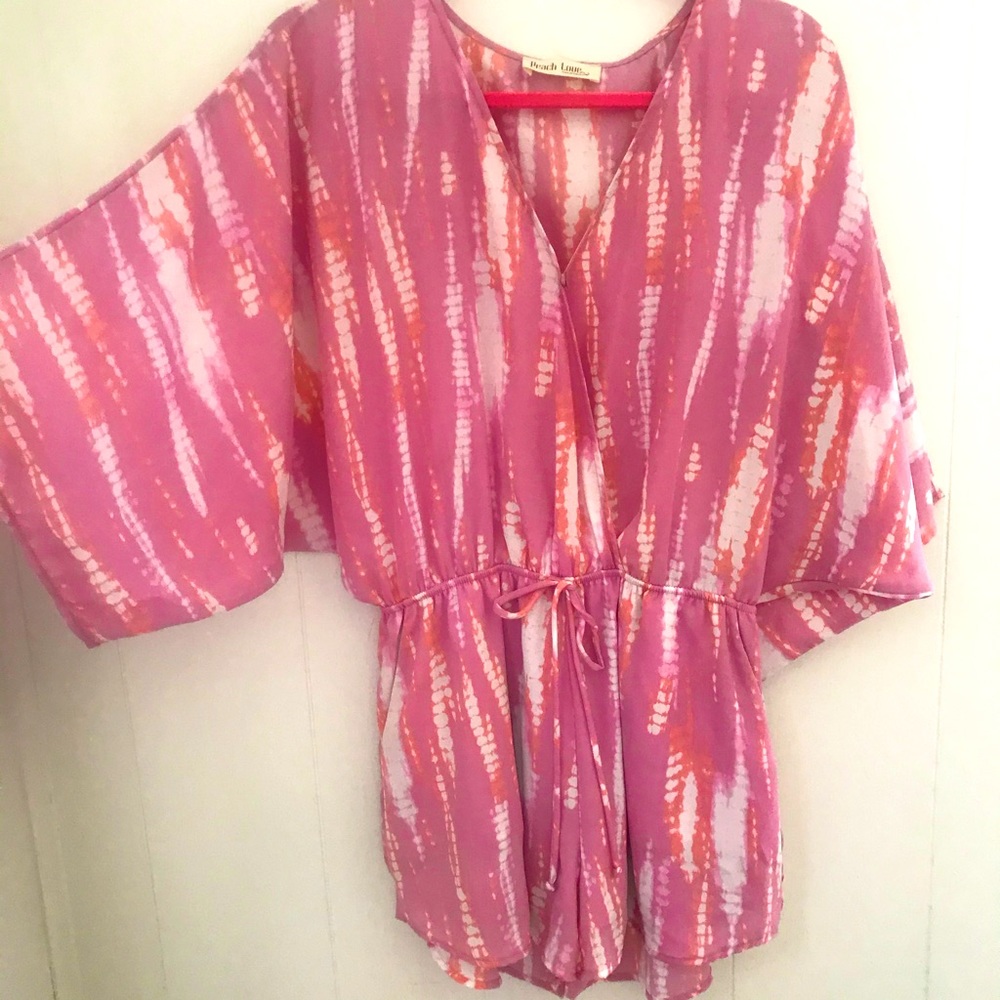 Peach love romper